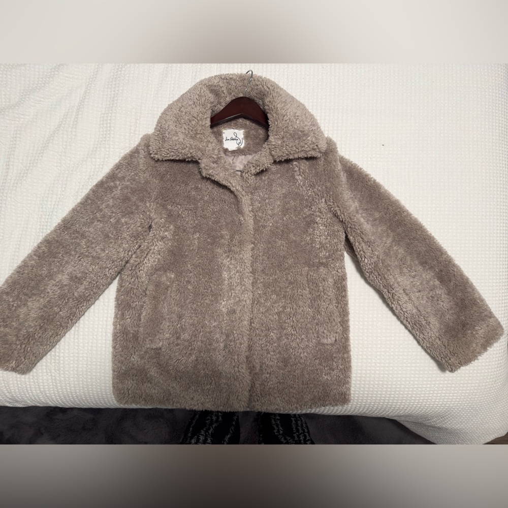 Sam Edelman Plush Teddy Jacket in Beige